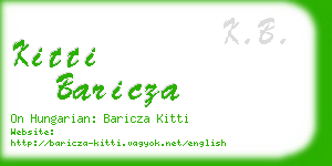 kitti baricza business card